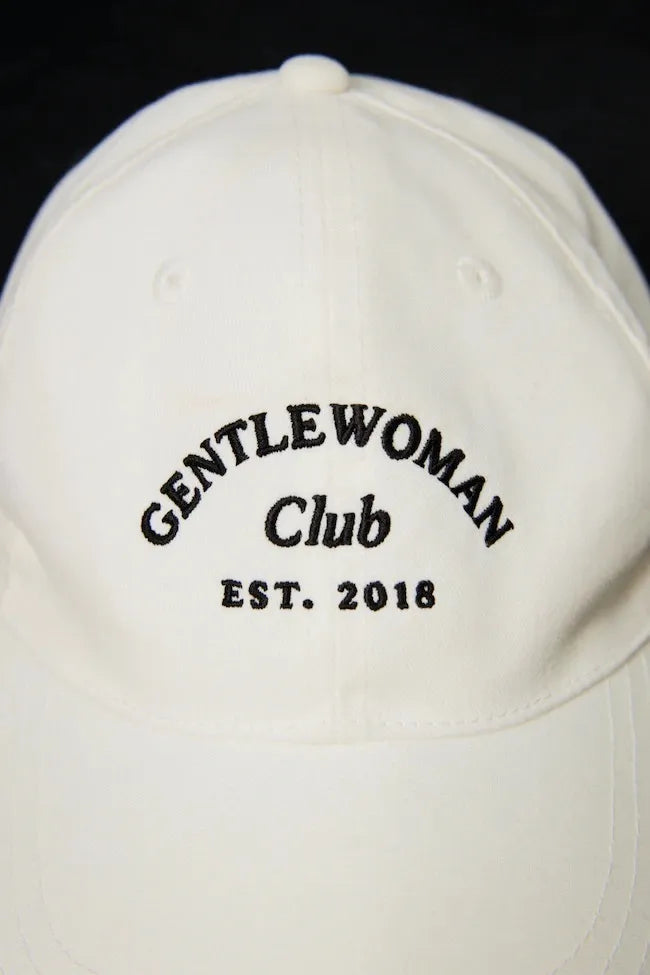 GENTLE WOMAN CLUB CAP WHITE